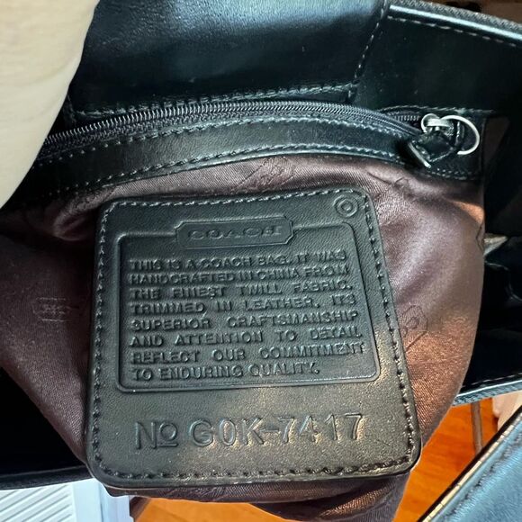 Coach Mercer Black Mini Bag in Leather and Nylon - Picture 8 of 9